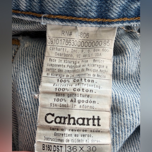 Carhartt Men's Light Blue Relaxed Jeans - Picture 4 of 4